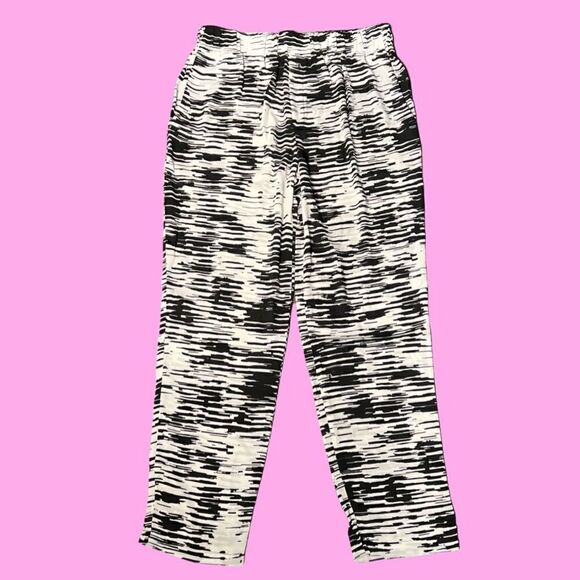 REVOLVE Three Eighty-Two Lightweight Tapered  Leg Pant, Black/White, Medium. NWT - Picture 1 of 14